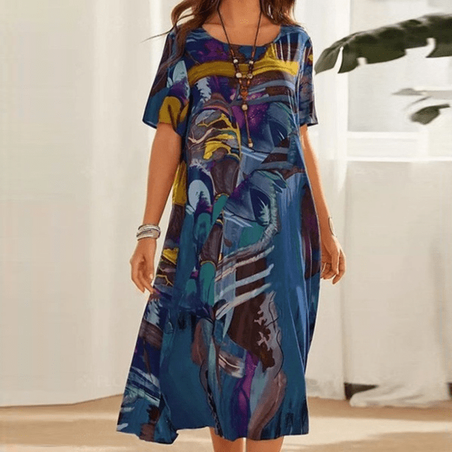 Kunstwerk | Schickes bedrucktes Kleid