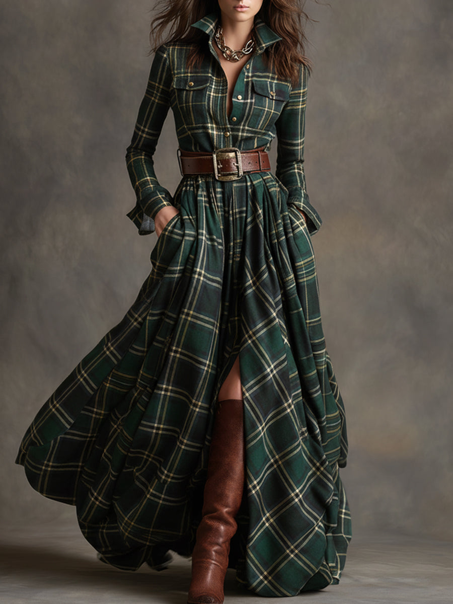 Bodilkaro | Maxi-Hemdkleid mit Karomuster