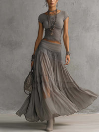 Rosanna™ | Zweiteiliges Maxi-Set mit Spitzeneinsatz
