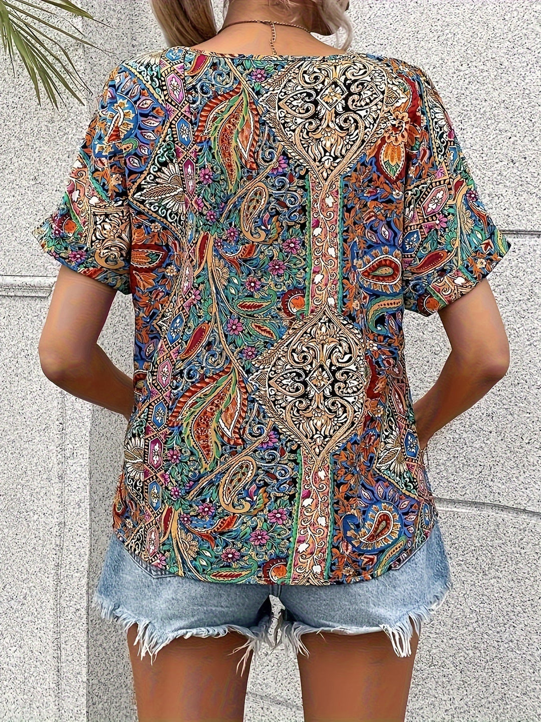 Mondschimmer | V-Ausschnitt Bluse