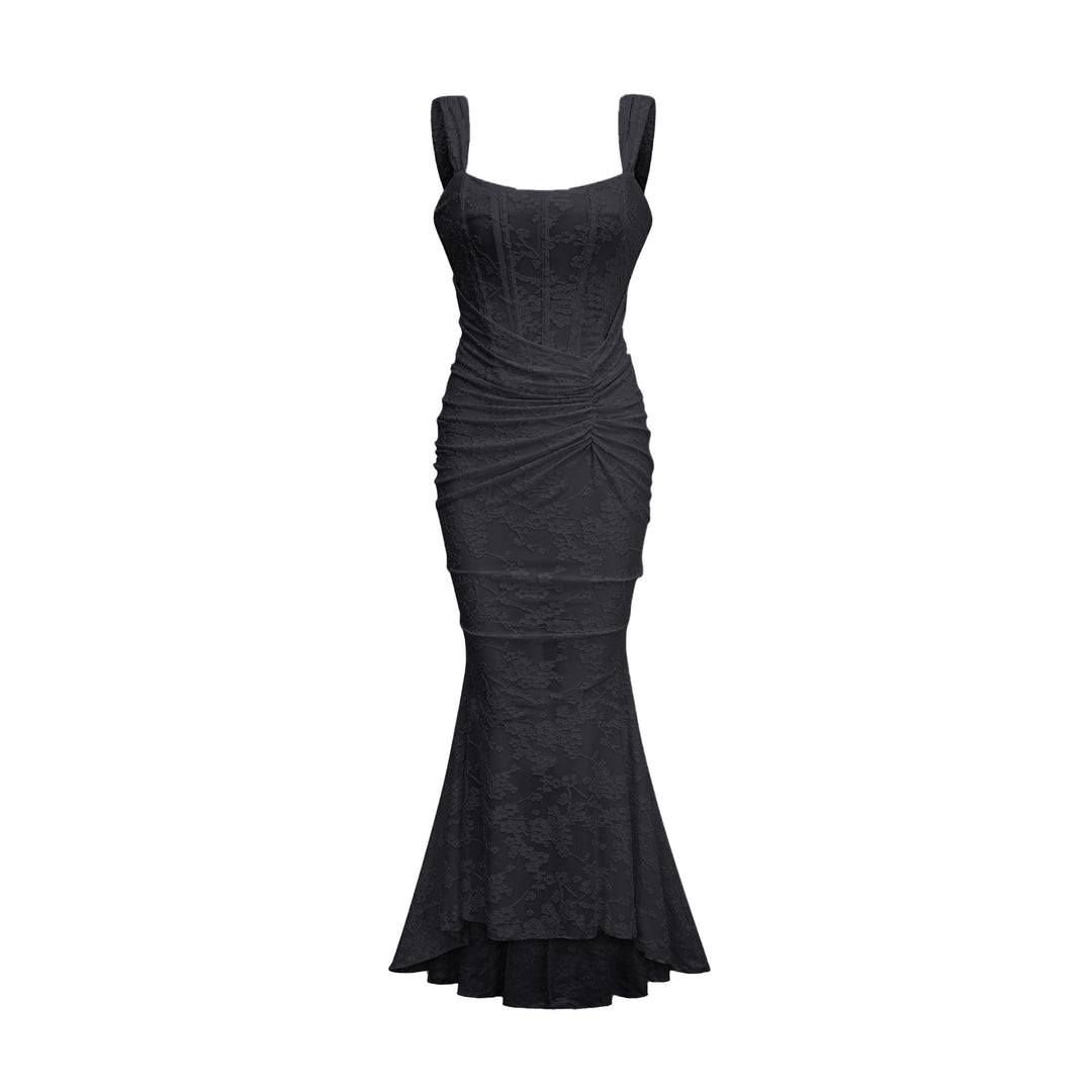 Jacquard-Traum | Elegantes Maxikleid mit Blumenmuster