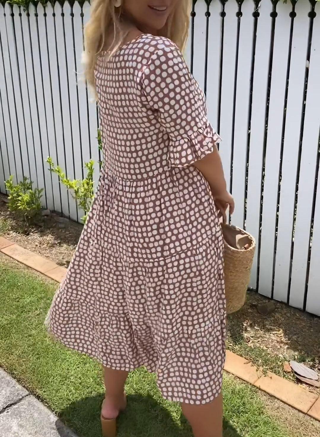 Sommerbrise | Midikleid mit kurzen Ärmeln