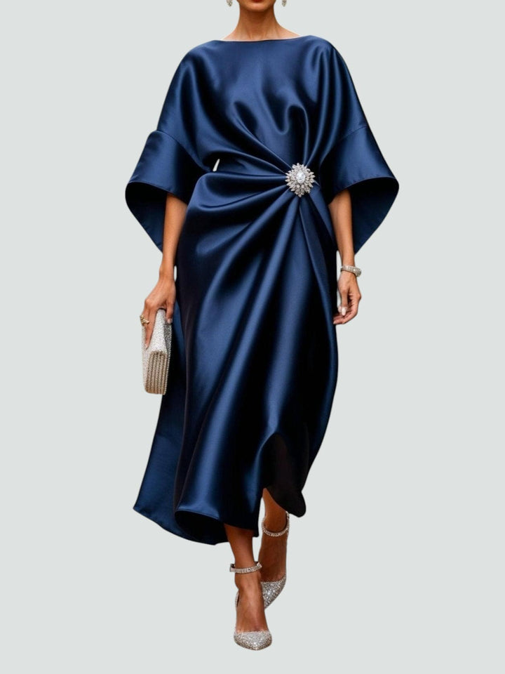 Annalena langes Abendkleid in Marineblau