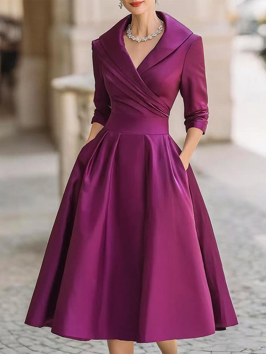 Sorella | Drapiertes Satinkleid
