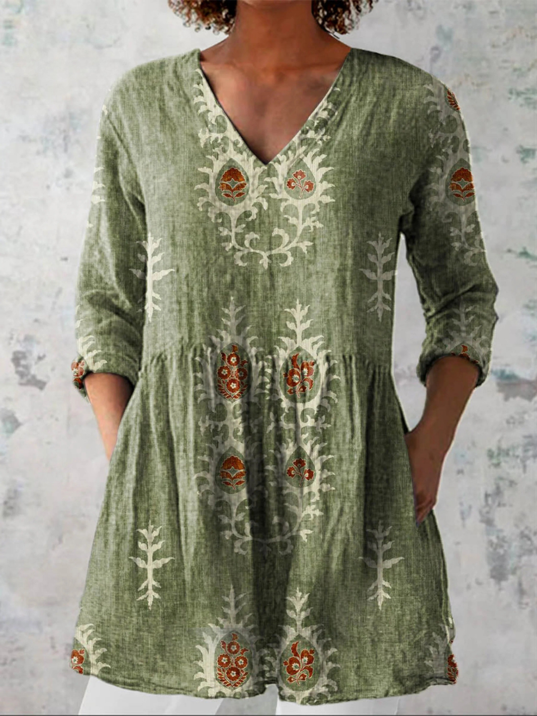 Elise Tunika-Bluse in Grün