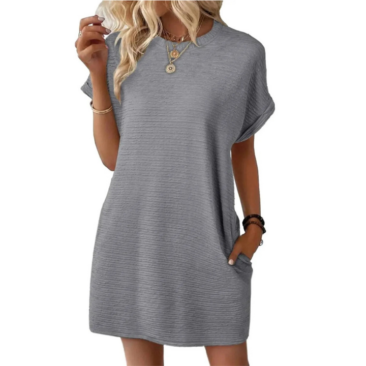 Ivaysommer | Minimalistisches Sommerkleid mit Rundhalsausschnitt