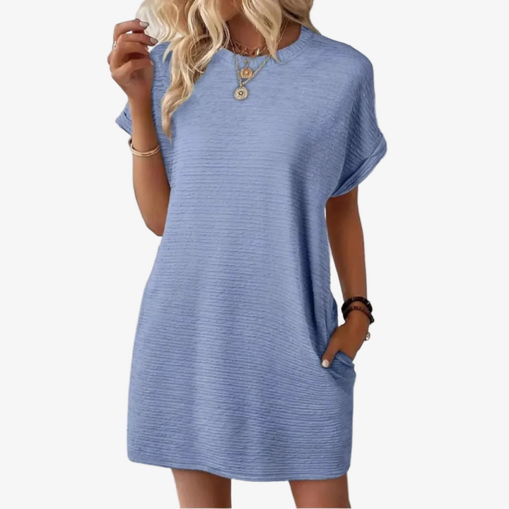 Ivaysommer | Minimalistisches Sommerkleid mit Rundhalsausschnitt