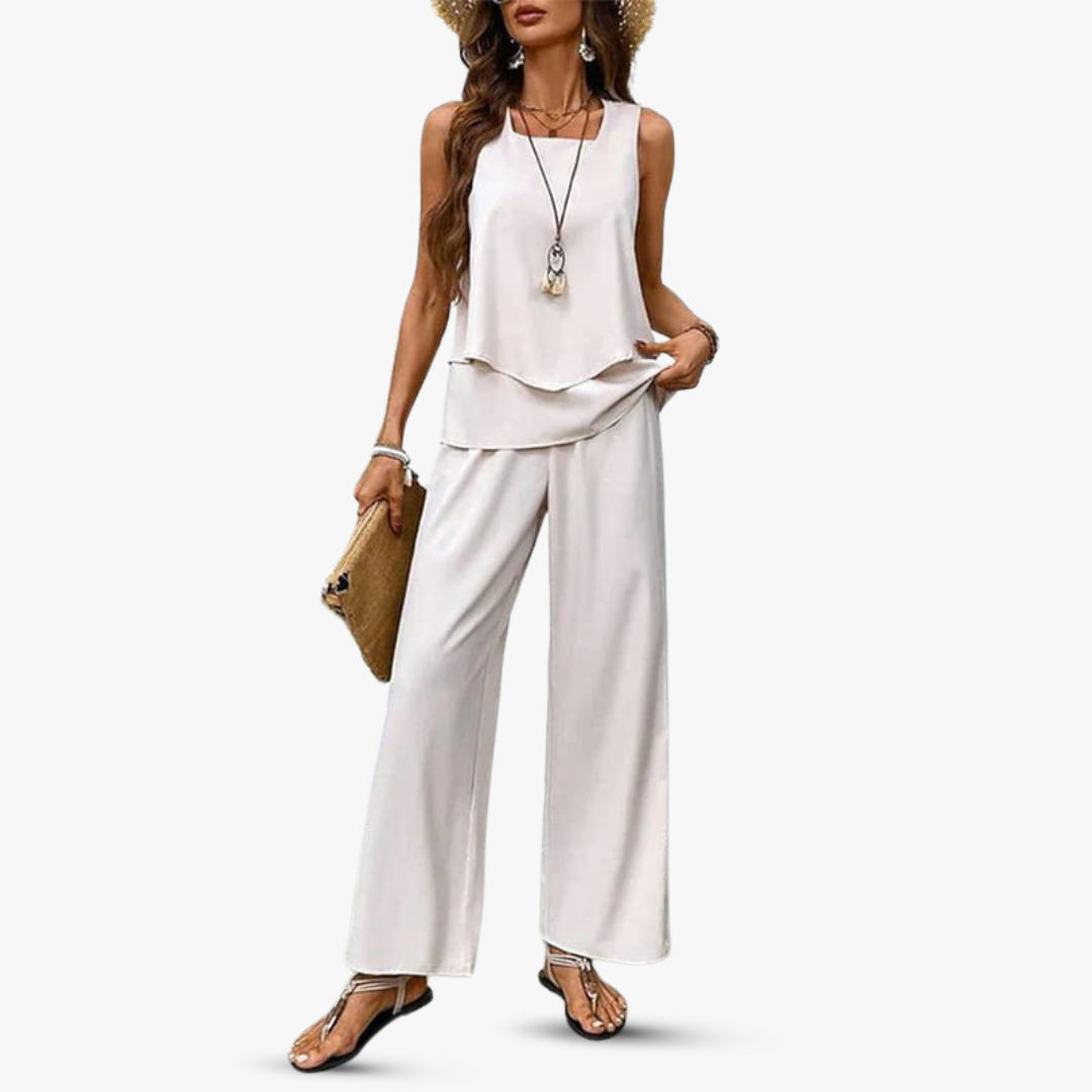 Amaraset | Premium Zweiteiliges Set mit Ärmellosem Top und Hose