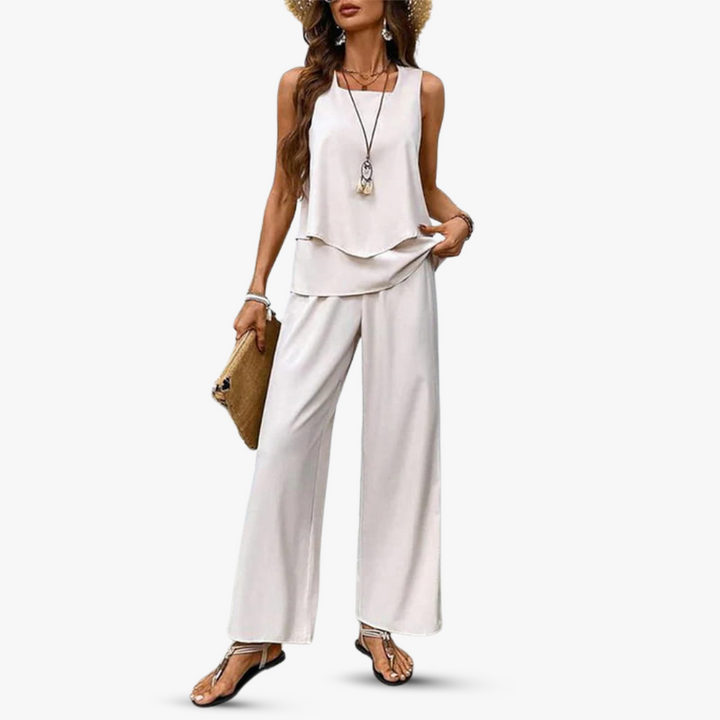 Amaraset | Premium Zweiteiliges Set mit Ärmellosem Top und Hose