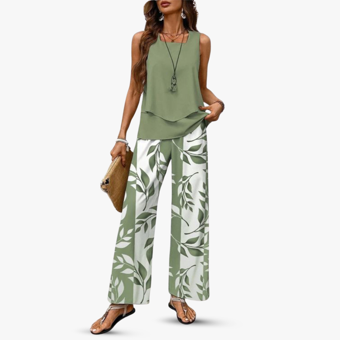 Amaraset | Premium Zweiteiliges Set mit Ärmellosem Top und Hose