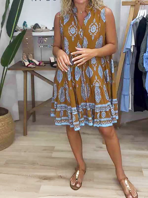 Blickfang | Kleid mit V-Ausschnitt und Print