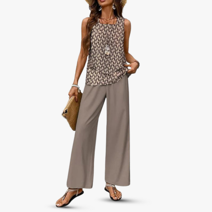 Amaraset | Premium Zweiteiliges Set mit Ärmellosem Top und Hose