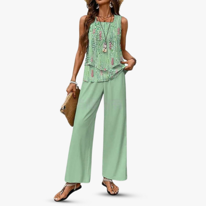 Amaraset | Premium Zweiteiliges Set mit Ärmellosem Top und Hose