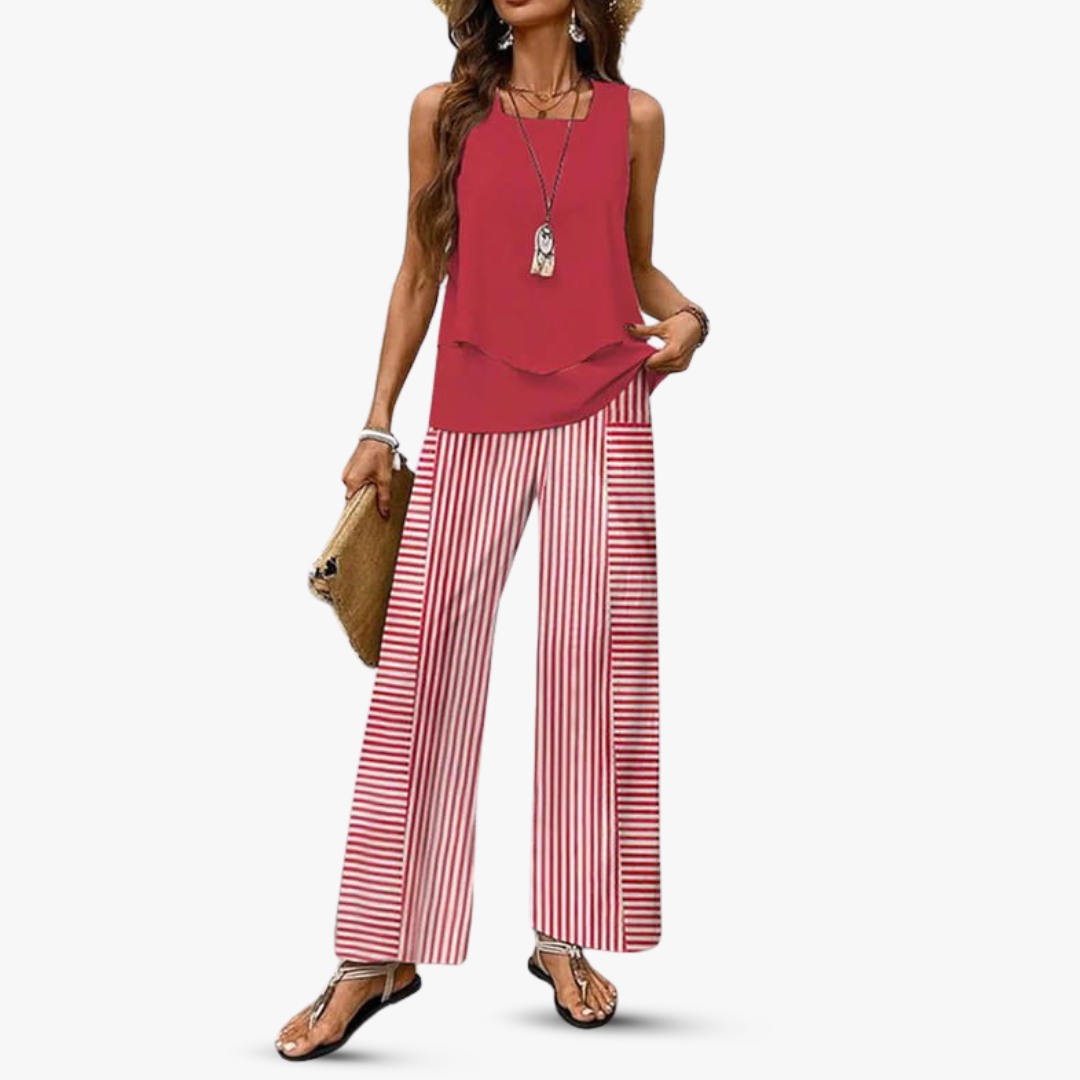 Amaraset | Premium Zweiteiliges Set mit Ärmellosem Top und Hose