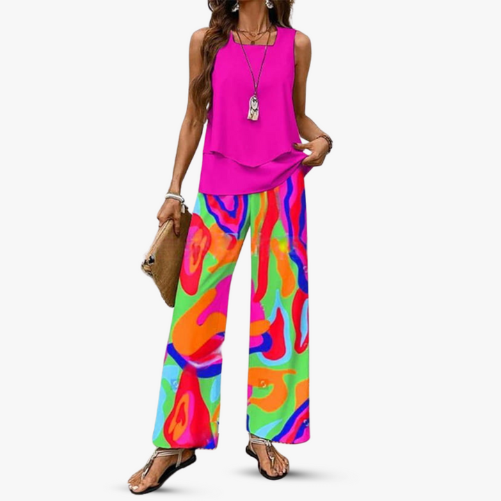 Amaraset | Premium Zweiteiliges Set mit Ärmellosem Top und Hose