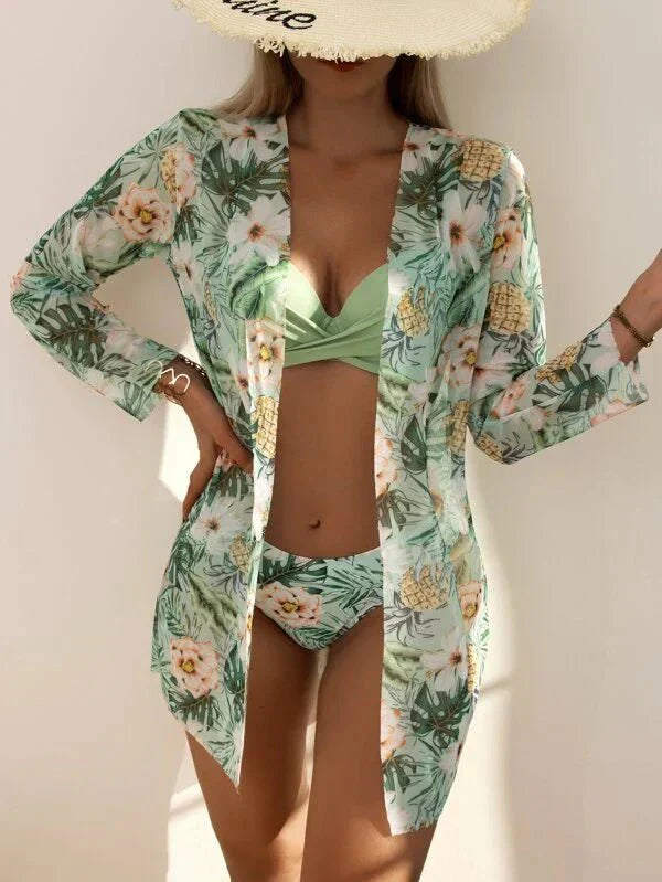 Meereszauber | Bikini-Set mit Kimono