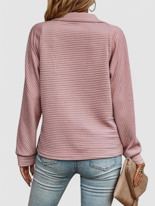 Strukturstrick | Quarter-Zip Pullover