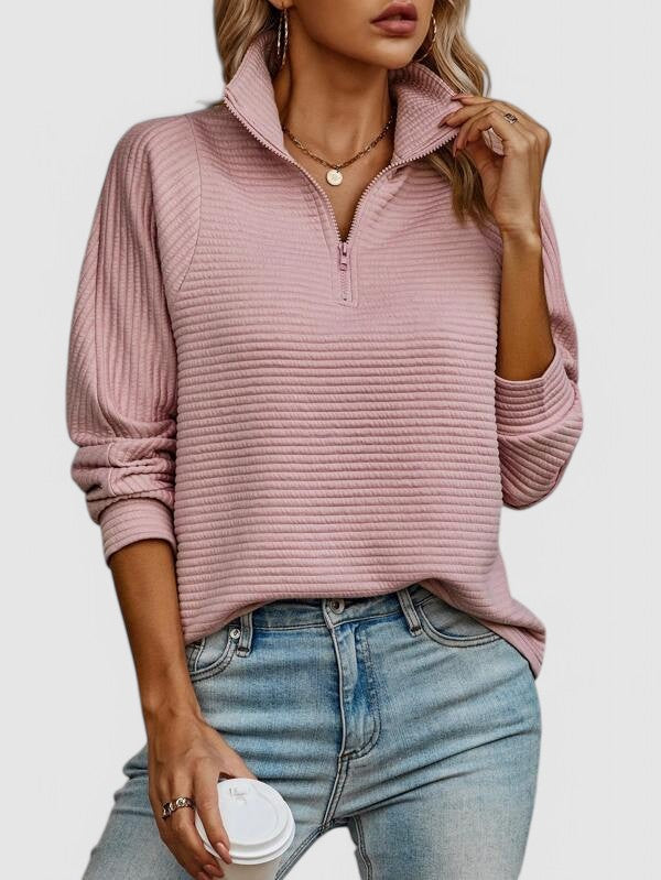 Strukturstrick | Quarter-Zip Pullover