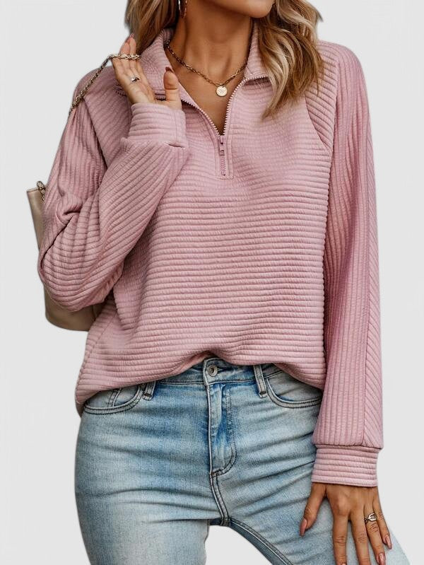 Strukturstrick | Quarter-Zip Pullover