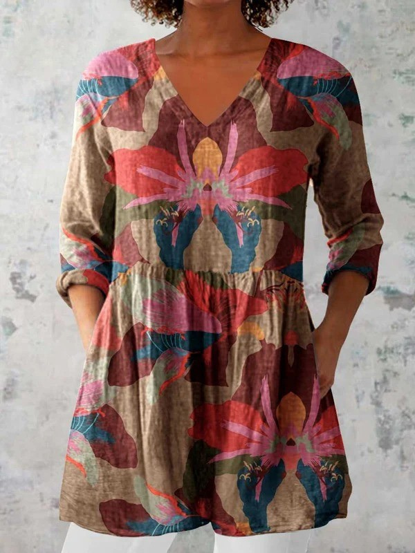 Sarah Tunika-Bluse, Mehrfarbig