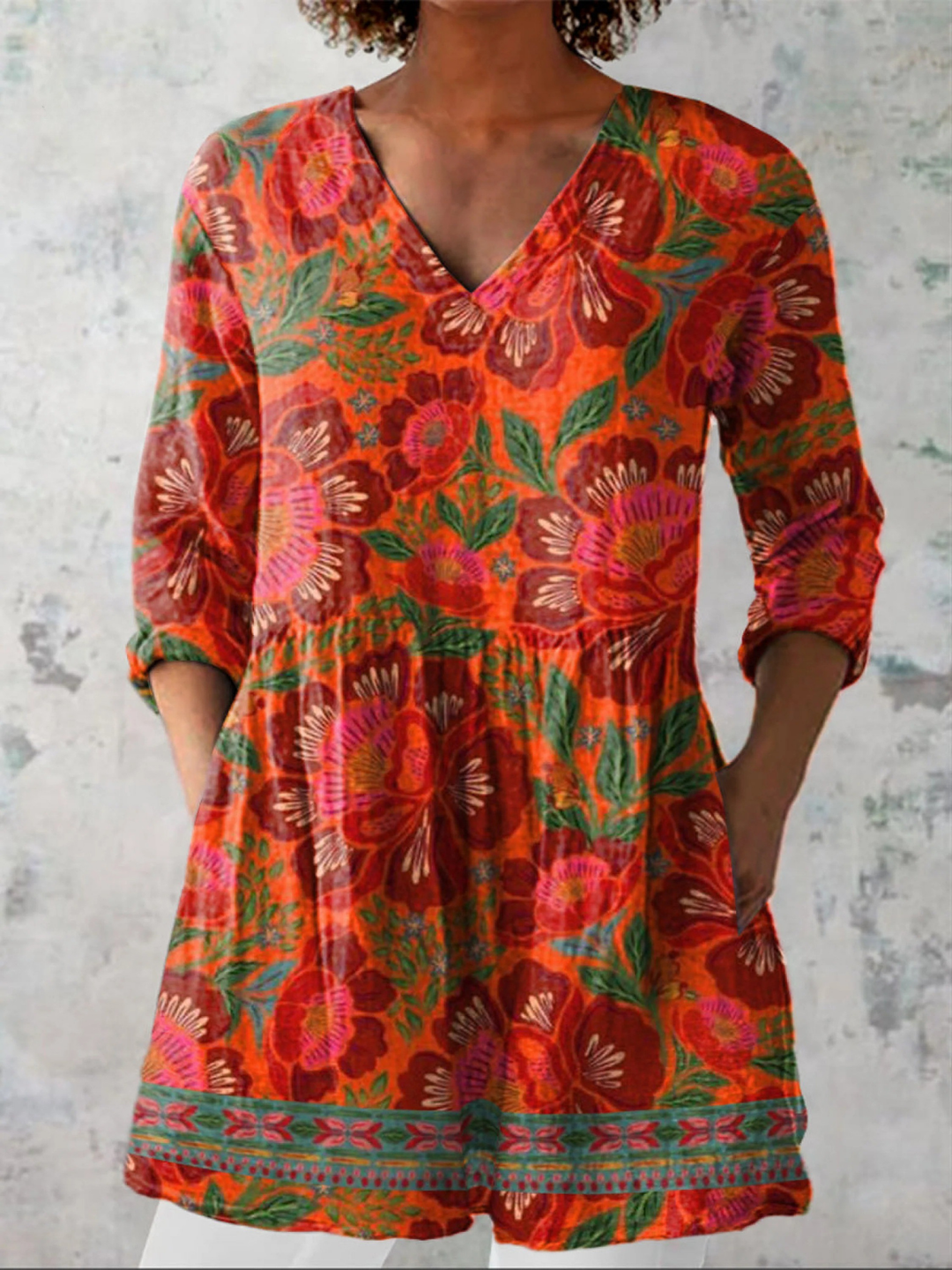 Marion Tunika-Bluse, Mehrfarbig