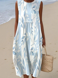 Daphne™ | Midikleid mit Blattprint