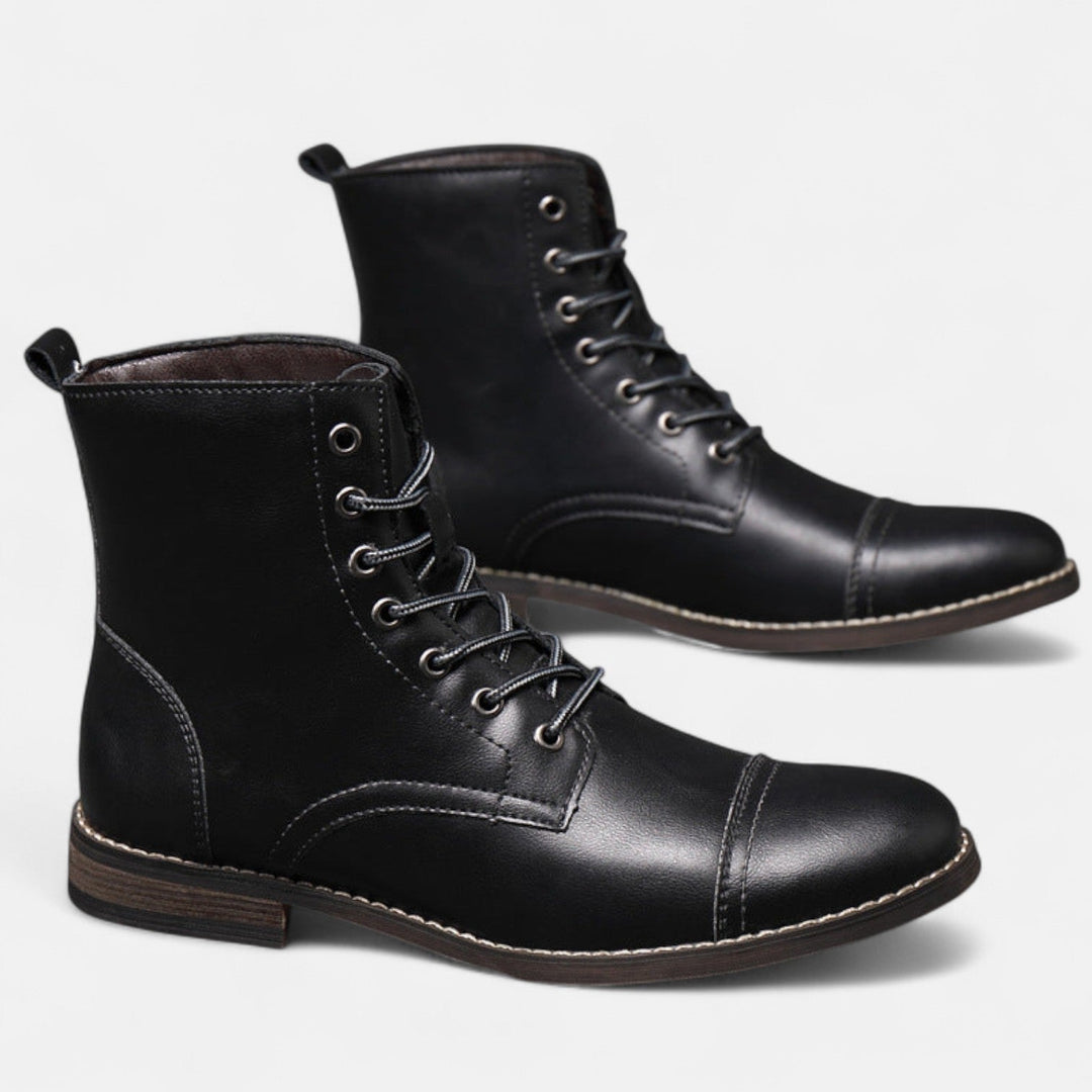 Martinostiefel | Elegante Herrenstiefel aus Kunstleder