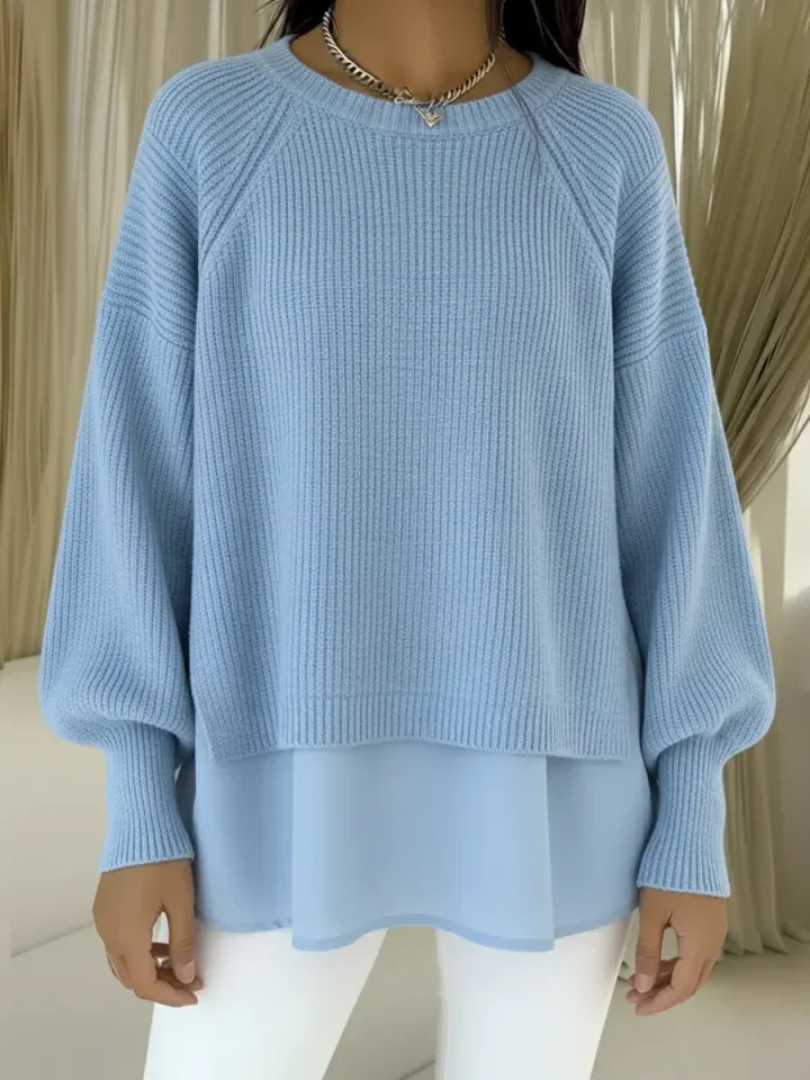 Kestlyn Pullover im Lagen-Look in Blau