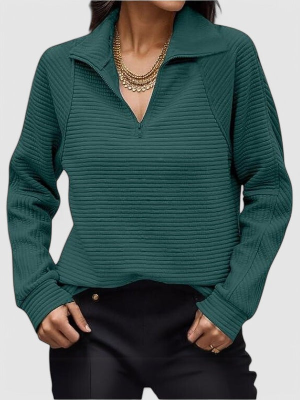 Strukturstrick | Quarter-Zip Pullover