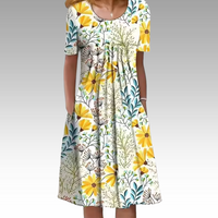 Zivablumen | Elegantes Kleid mit Blumenmuster und Bauchabdeckung
