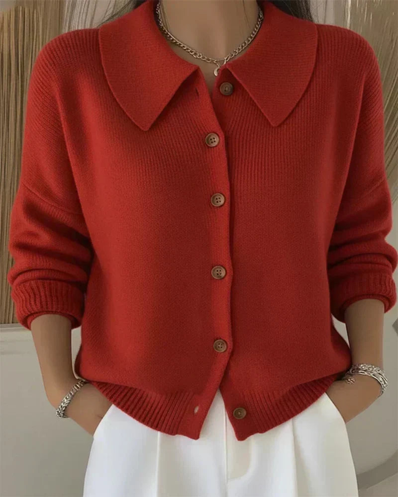 Vespera kurzer Cardigan in Rot