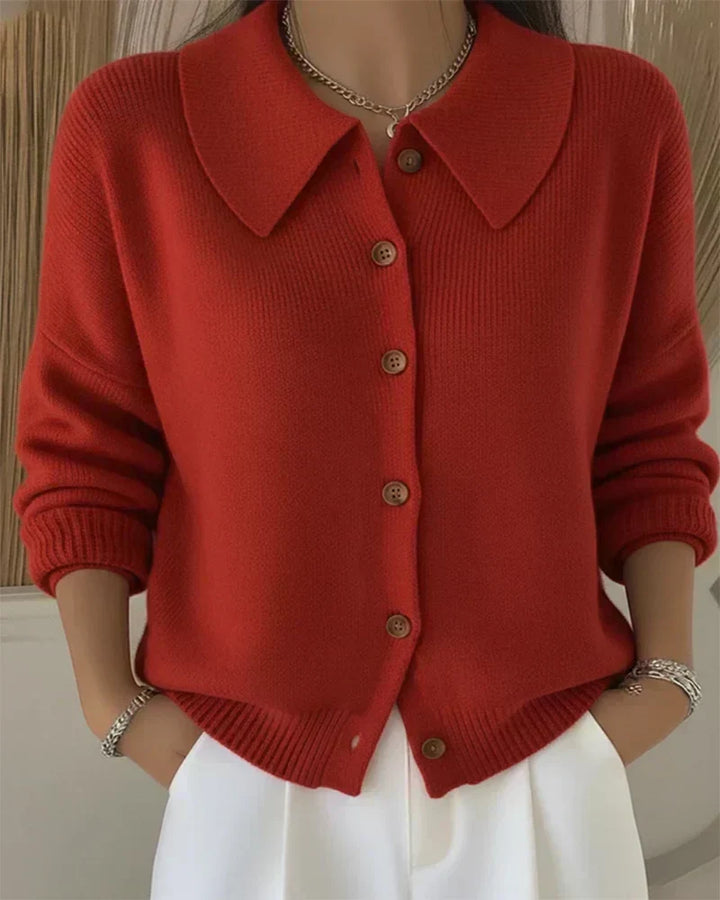 Vespera kurzer Cardigan in Rot