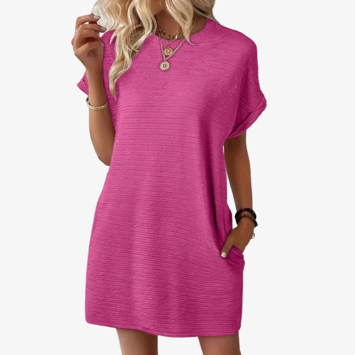 Ivaysommer | Minimalistisches Sommerkleid mit Rundhalsausschnitt