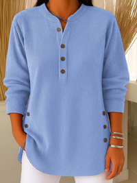 Neva™ | Tunika mit Henley-Ausschnitt und Seitenknöpfen