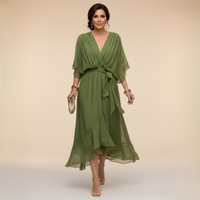 Velora | Luftiges Midikleid mit V-Ausschnitt