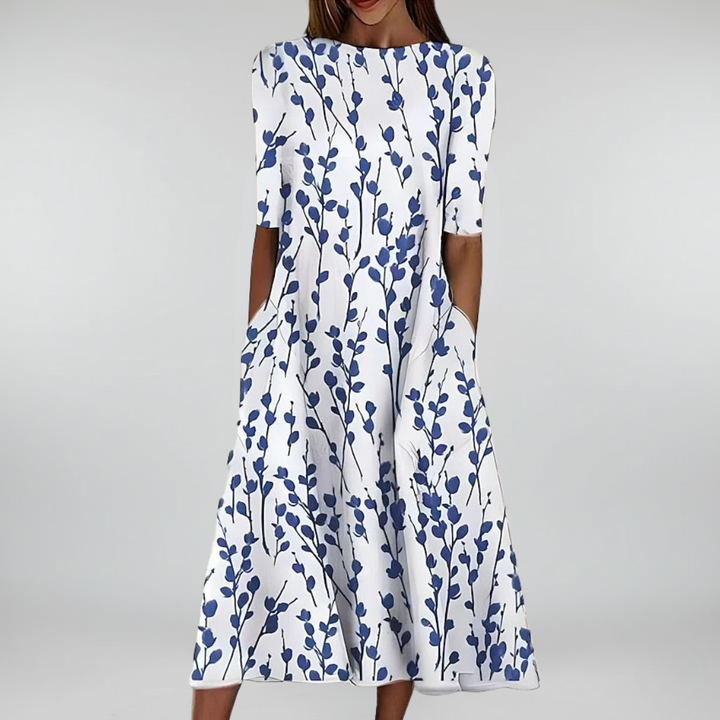 Selablumen | Sommerliches Midikleid mit Elegantem Blumenprint