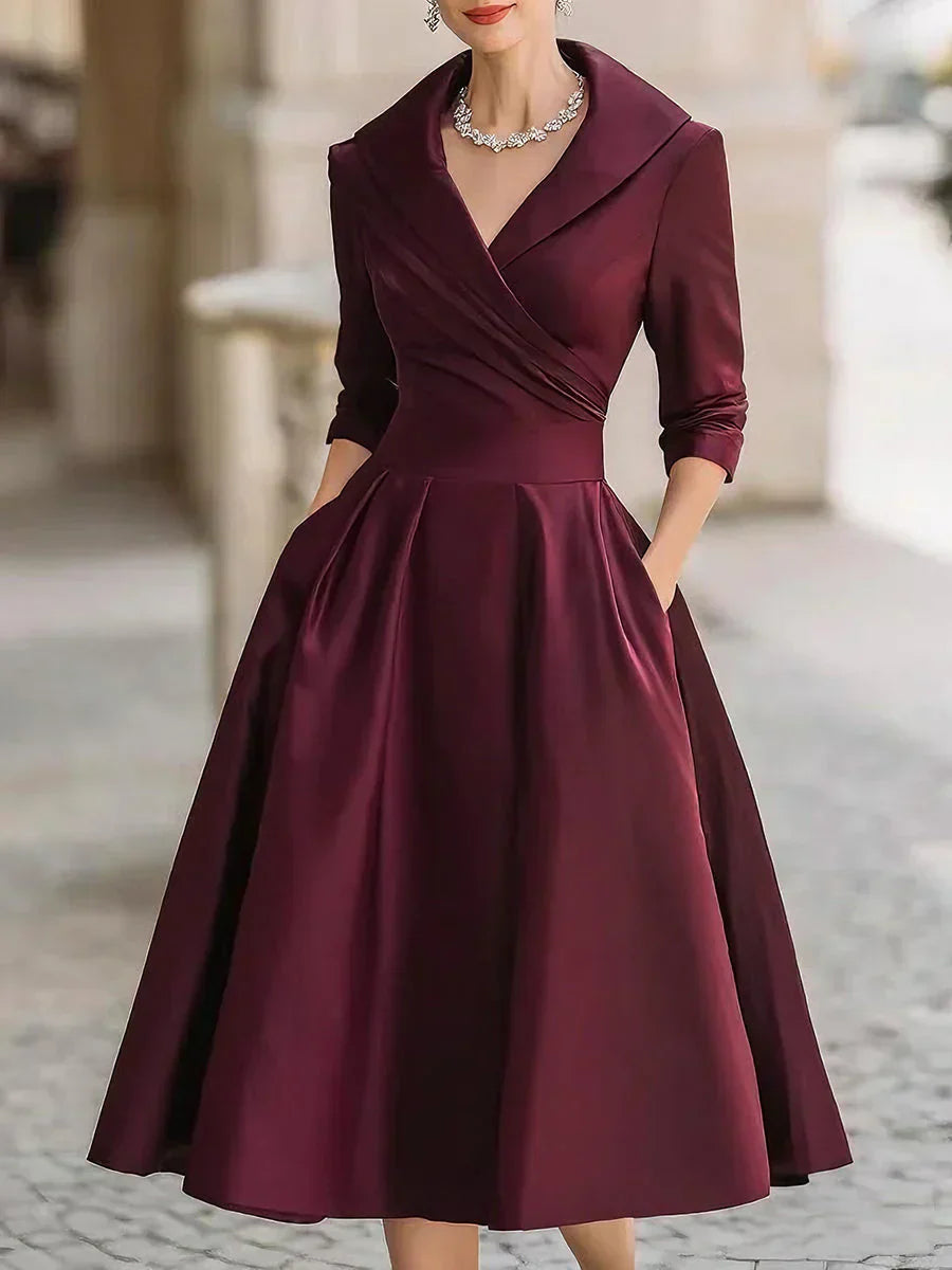 Sorella | Drapiertes Satinkleid