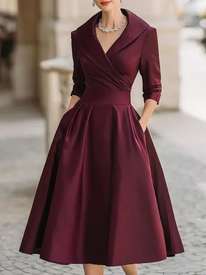 Sorella | Drapiertes Satinkleid
