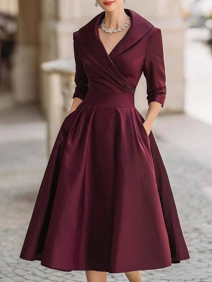 Leaglanz | Elegantes Midikleid mit Dezentem Glanz