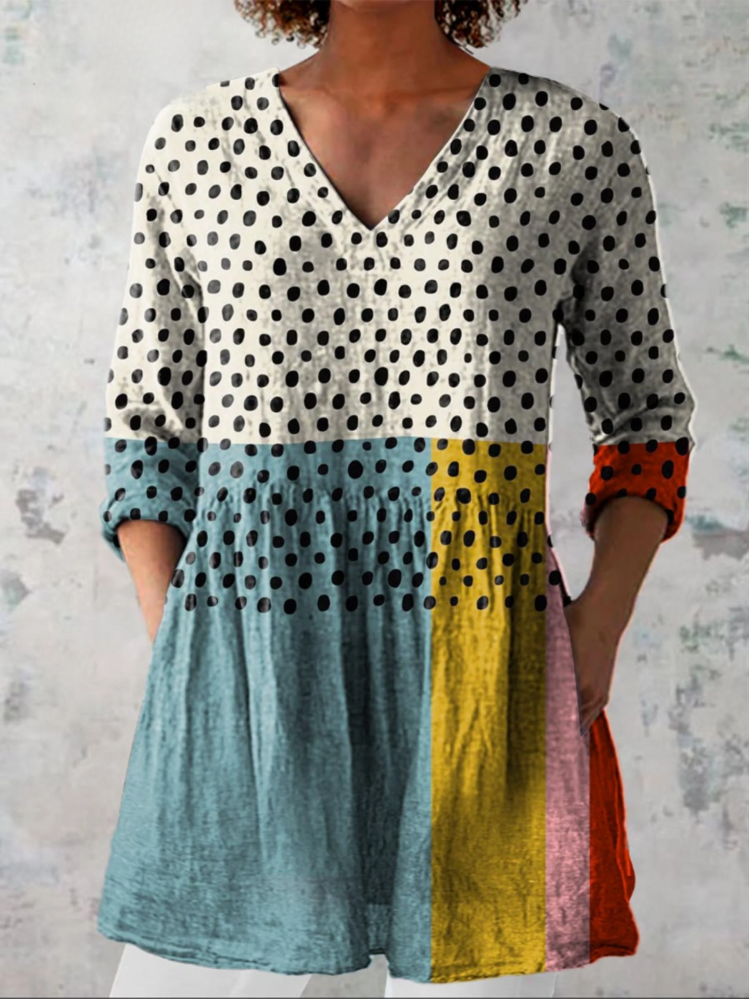 Valerie Tunika-Bluse, Mehrfarbig