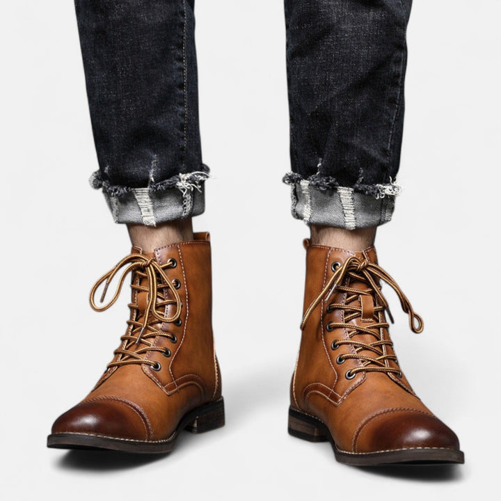 Martinostiefel | Elegante Herrenstiefel aus Kunstleder