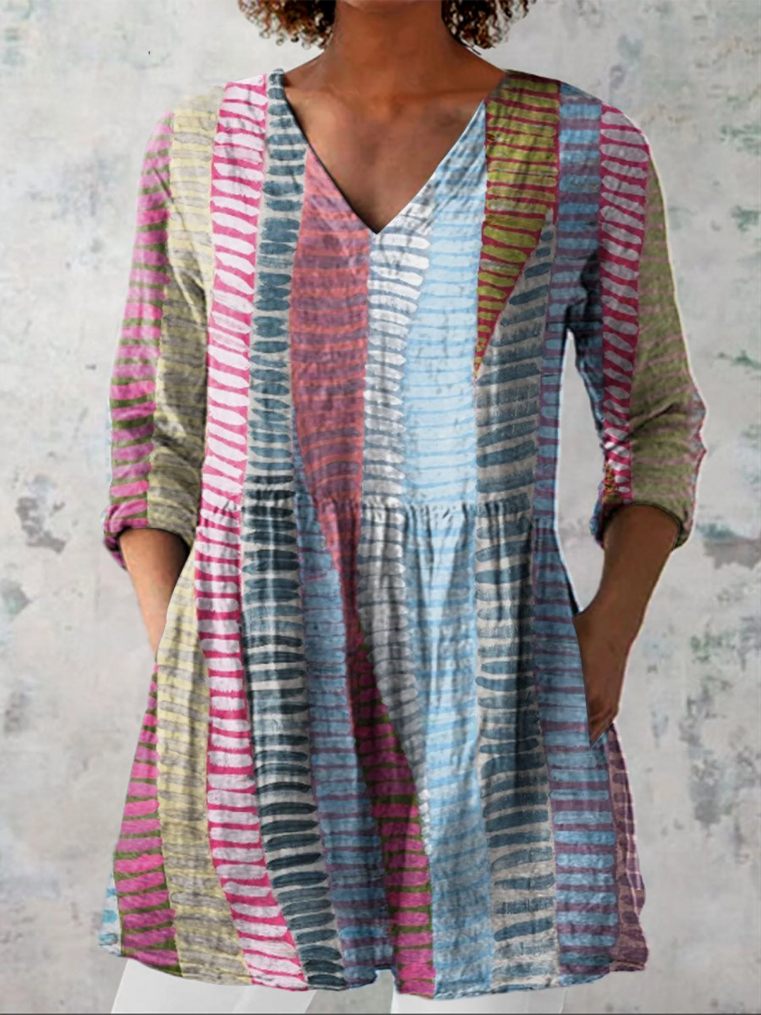Anais Tunika-Bluse, Mehrfarbig