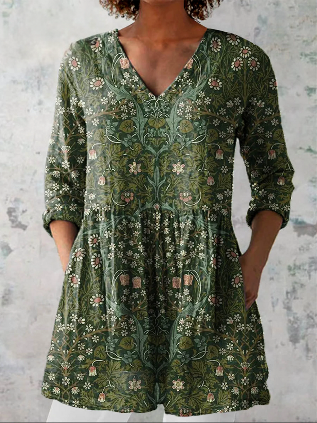 Julie Tunika-Bluse, Mehrfarbig