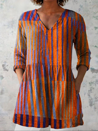 Nadia™ | Tunika-Bluse mit Streifen in Orange