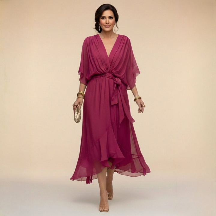 Monica Maxikleid in Dunkelviolett