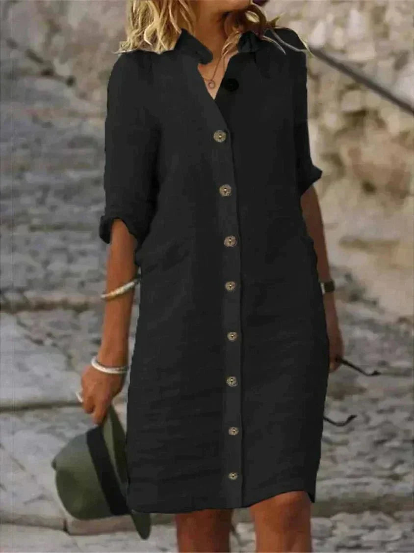Komfortbrise | Legeres Hemdblusenkleid