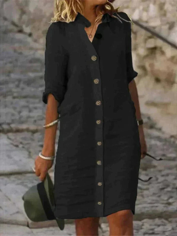 Komfortbrise | Legeres Hemdblusenkleid