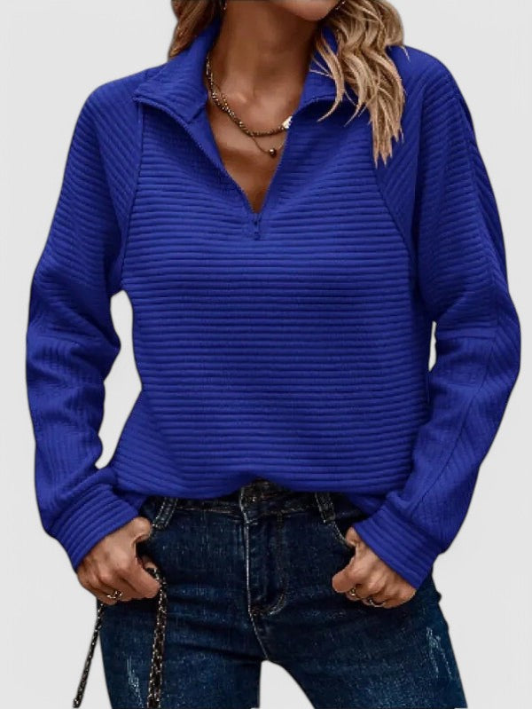 Strukturstrick | Quarter-Zip Pullover