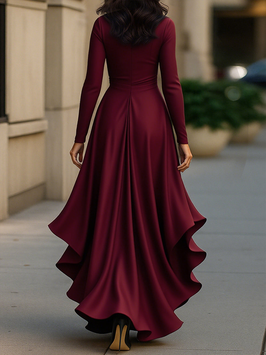 Palma Satin-Maxikleid – Gesamtansicht
