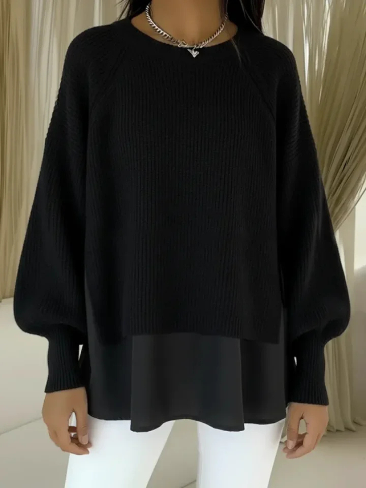 Kestlyn Pullover im Lagen-Look in Schwarz
